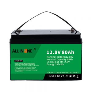 Най -популярната заместваща оловна киселина соларна RV морска LiFePO4 12V 80Ah литиева батерия