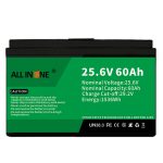 25.6V 60Ah безопасност/батерия с дълъг живот LFP за RV/каравана/UPS/голф количка 24V 60Ah